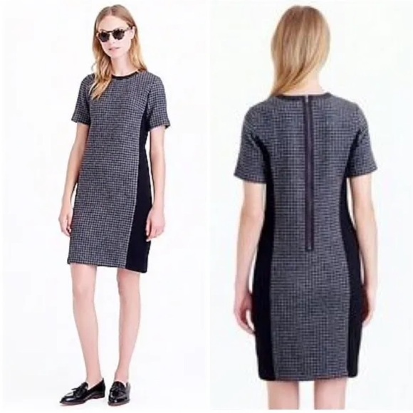 J. Crew Wool Houndstooth Midi Dress Size: 8 - Picture 2 of 7
